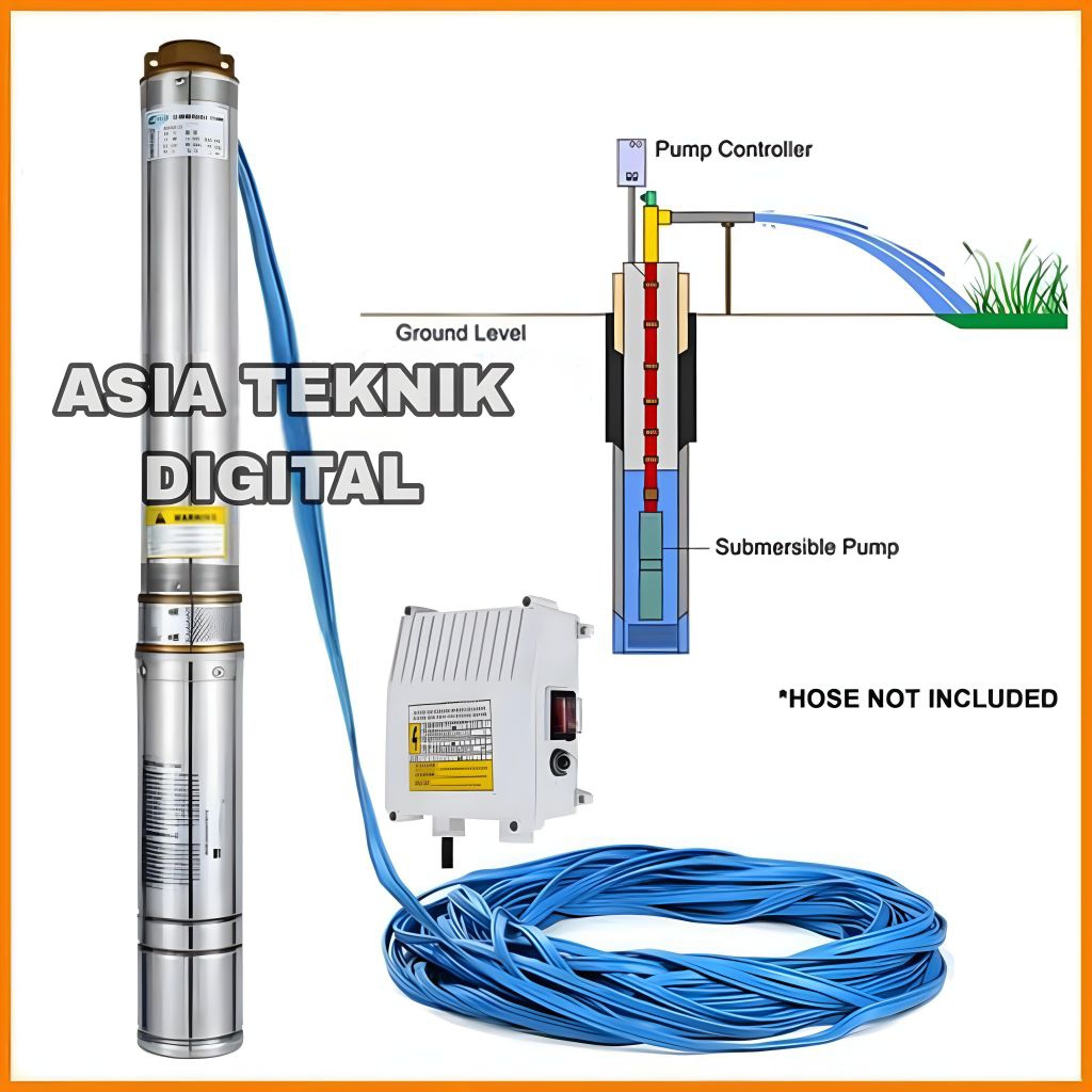 Jual Mesin Pompa Air Submersible 200 Watt + Kabel 30M Pompa Satelit 3in