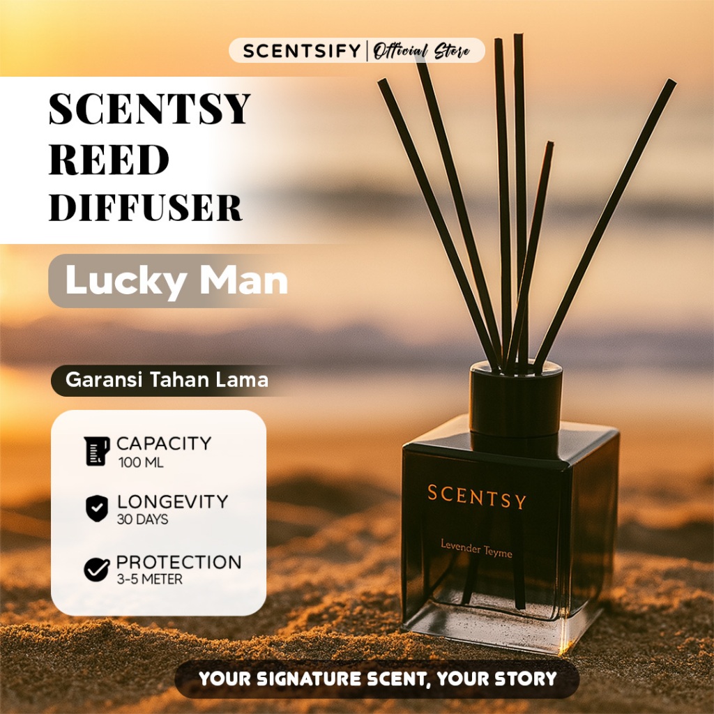 Jual SCENTSIFY Reed Diffuser Lucky Man Pengharum Ruangan Aromaterapi ...