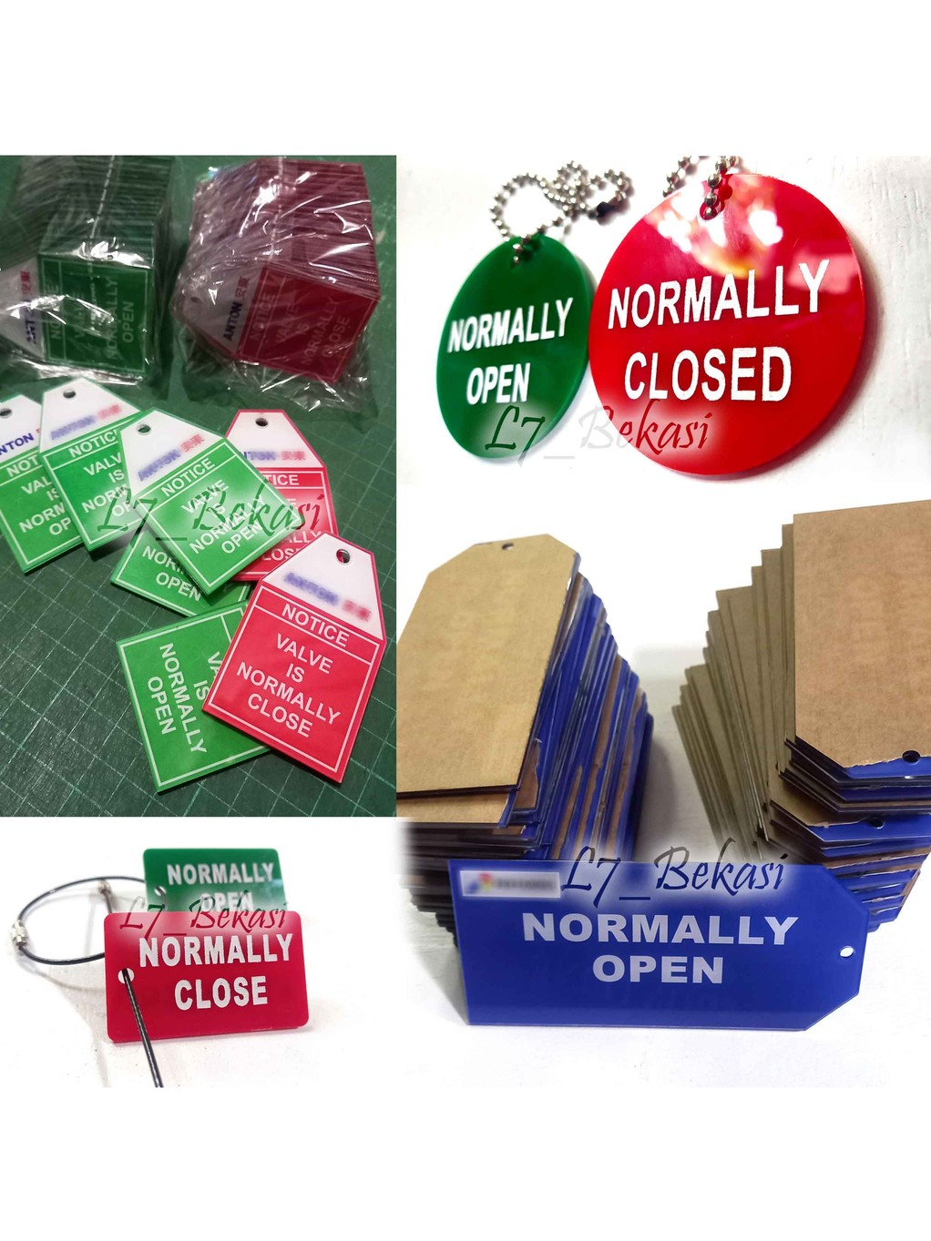 Jual Normally Open Normally Closed Tag Out Lotto For Valve text 2 Sisi ...
