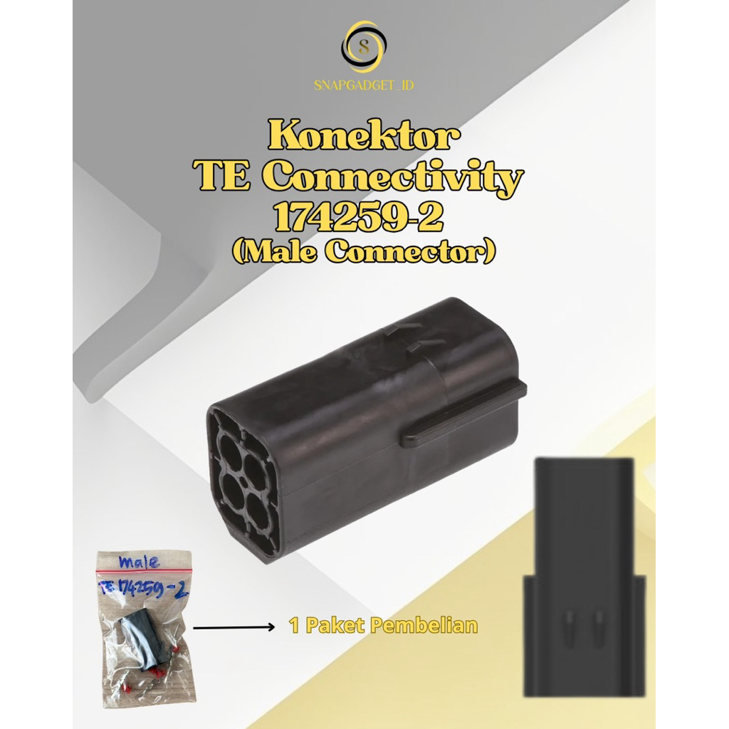 Jual Konektor TE Connectivity 174259-2 (Male) || Konektor TE ...