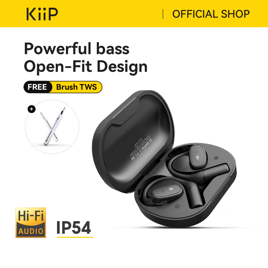 KiiP Wireless DTH10 OWS Bluetooth Headset TWS Earphone Earhook Super Bass