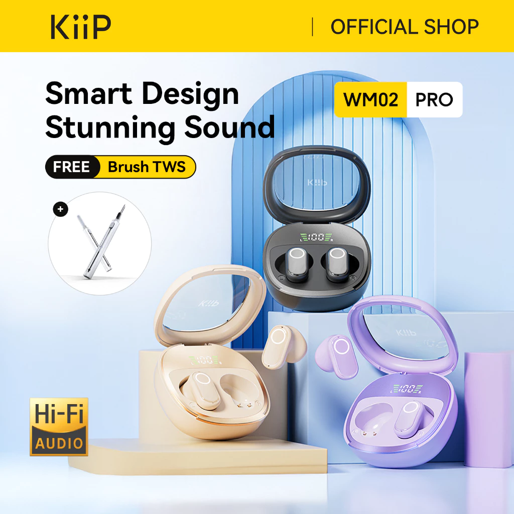 KiiP WM02 Pro TWS Headset Bluetooth Earphone Mini Earbuds Handsfree