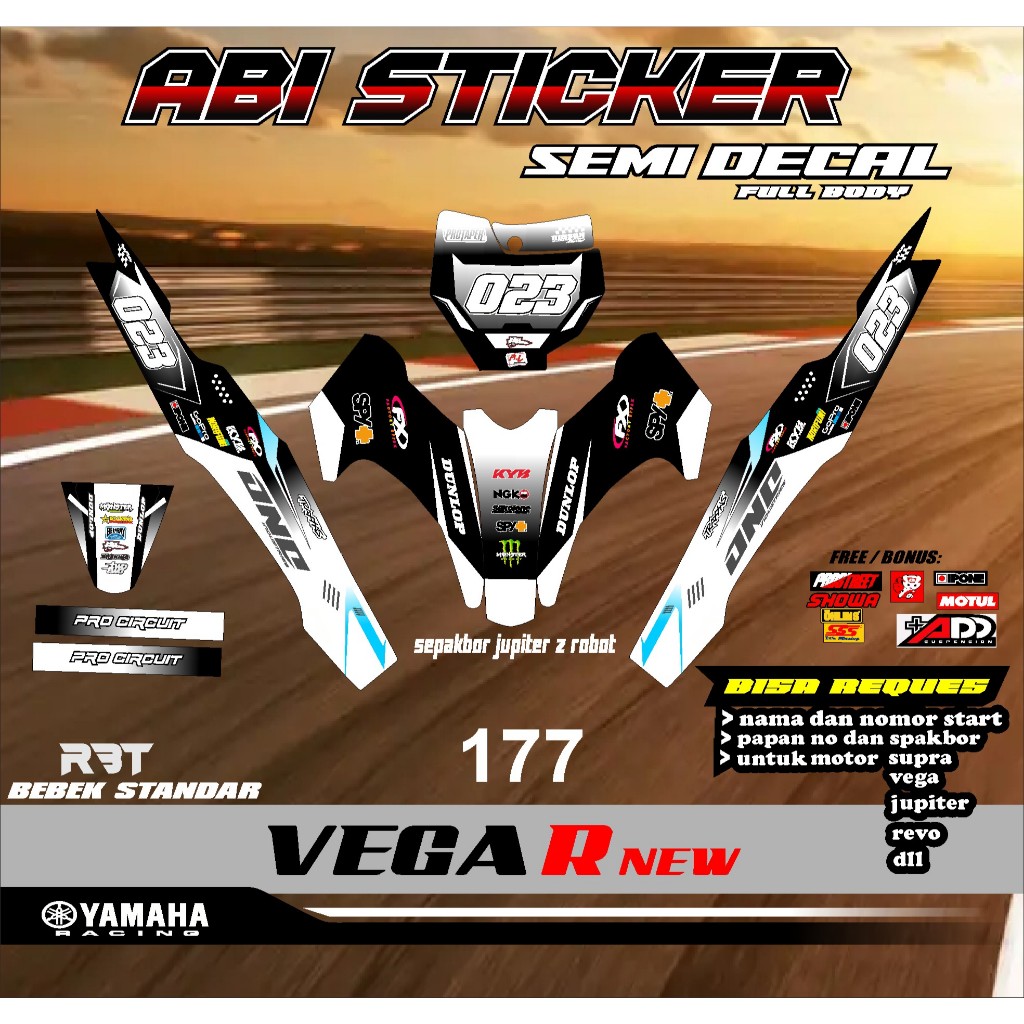 Jual [COD]sticker striping decal RBT VEGA R NEW RBT BEBEK MODIF ...