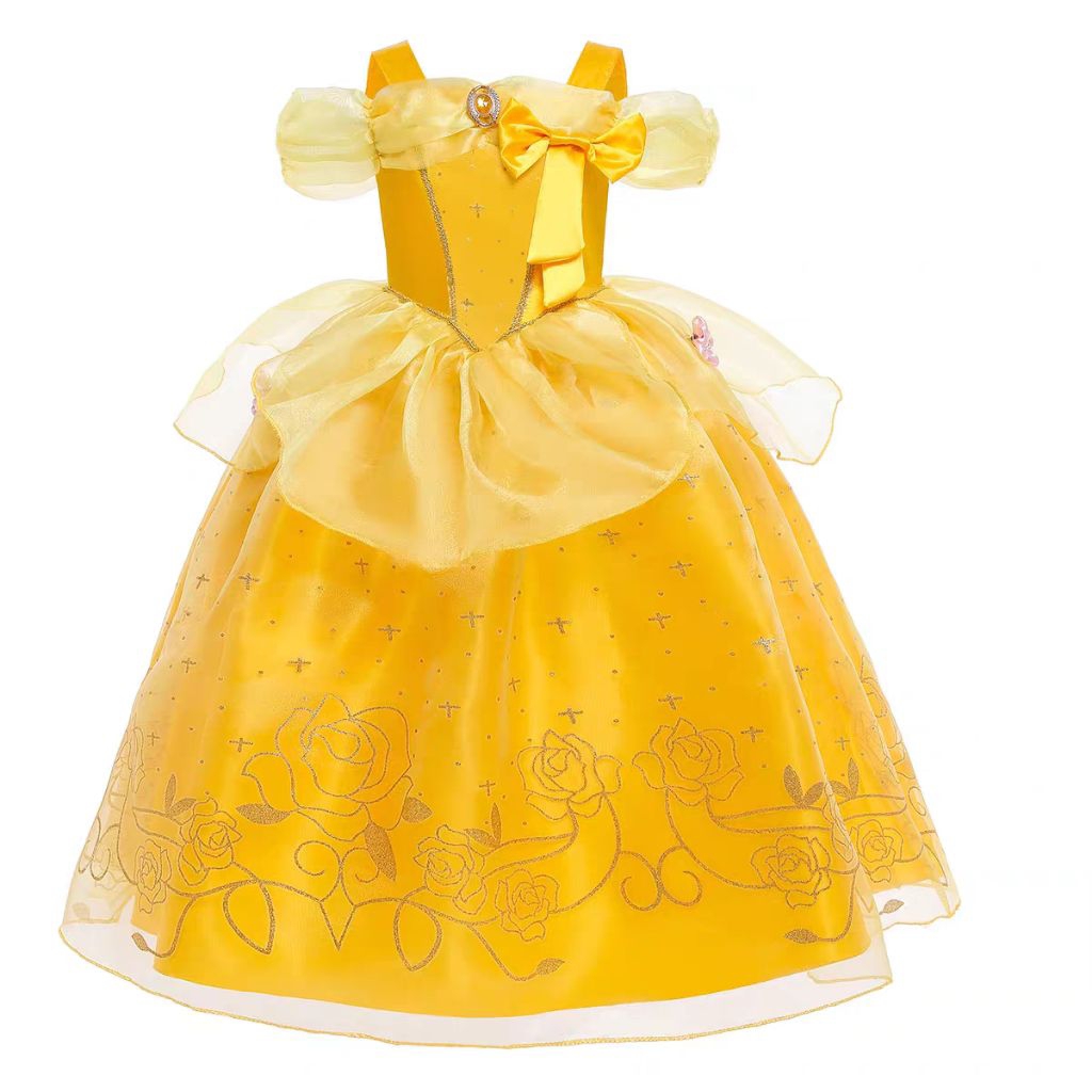 Jual dress anak kuning dress putri belle dress beauty and the beast ...