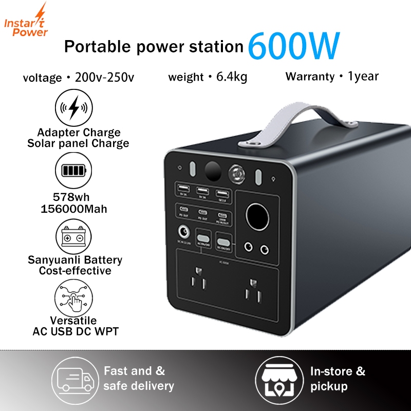 Jual Instant Power Portable Power Station 220v 600watt Camping Power ...
