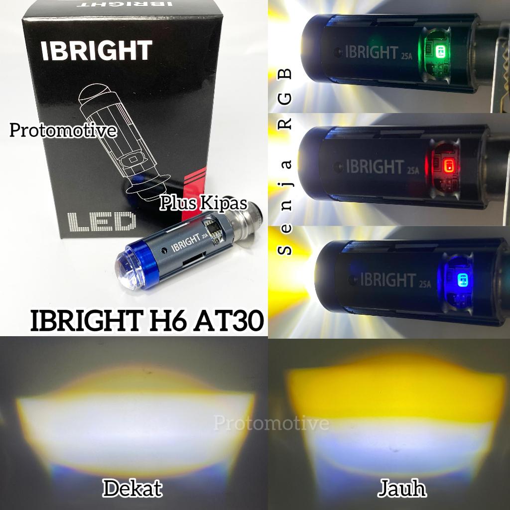 Jual IBRIGHT Lampu Utama LED H6 AT30 Dengan Senja dan Kipas Pendingin ...