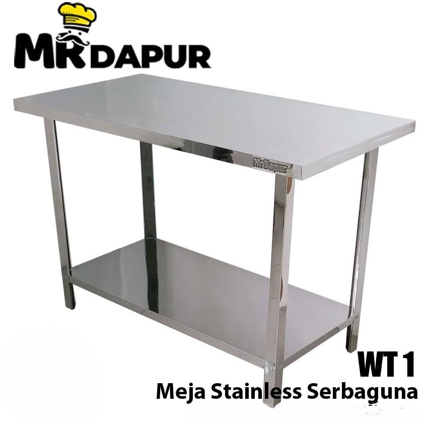 Jual MEJA STAINLESS SERBAGUNA MR DAPUR WT 1/ WORKTABLE STAINLESS / MEJA ...