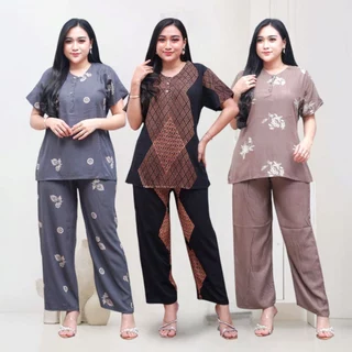 Prass Official - Setelan Cp Baju Tidur Santai Kekinian - Lengan Pendek Kancing Depan Rayon Halus