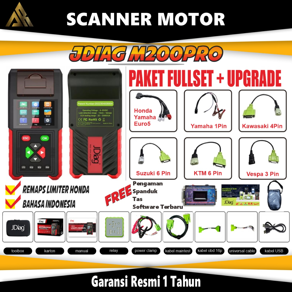 Jual SCANNER JDIAG M200PRO REMAP ECU HONDA JDIAG M200 PRO WITH PRINTER ...