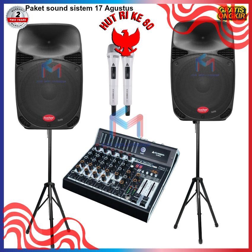Jual Paket Merdeka 17 Agustus komplit 1 set speaker aktif MAX15MB 1 ...
