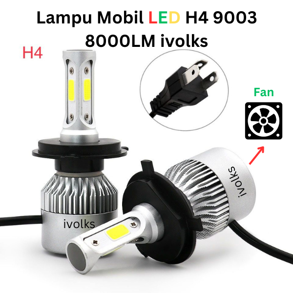 Lampu LED Mobil Headlight Lampu Utama Mobil COB 72W 8000 Lm socket H4 / 9003 2pcs hi/low