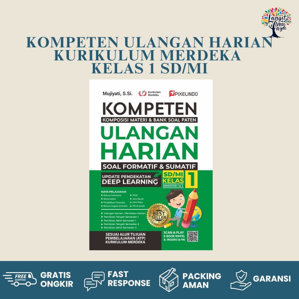 Jual Buku Kompeten Ulangan Harian Kurikulum Merdeka Kelas 1 SD/MI ...