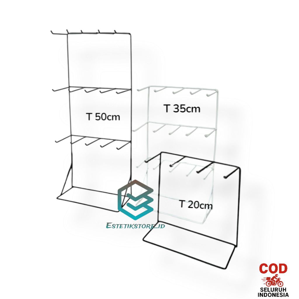 Jual Rak Display Aksesoris 3 Warna 15 Cabang Besi | Shopee Indonesia