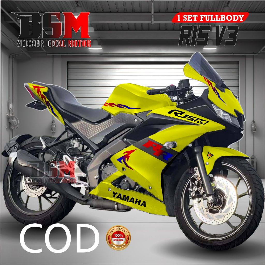 Jual Decal Custom R15 V3 Sticker Fullbody RR Livery | Shopee Indonesia