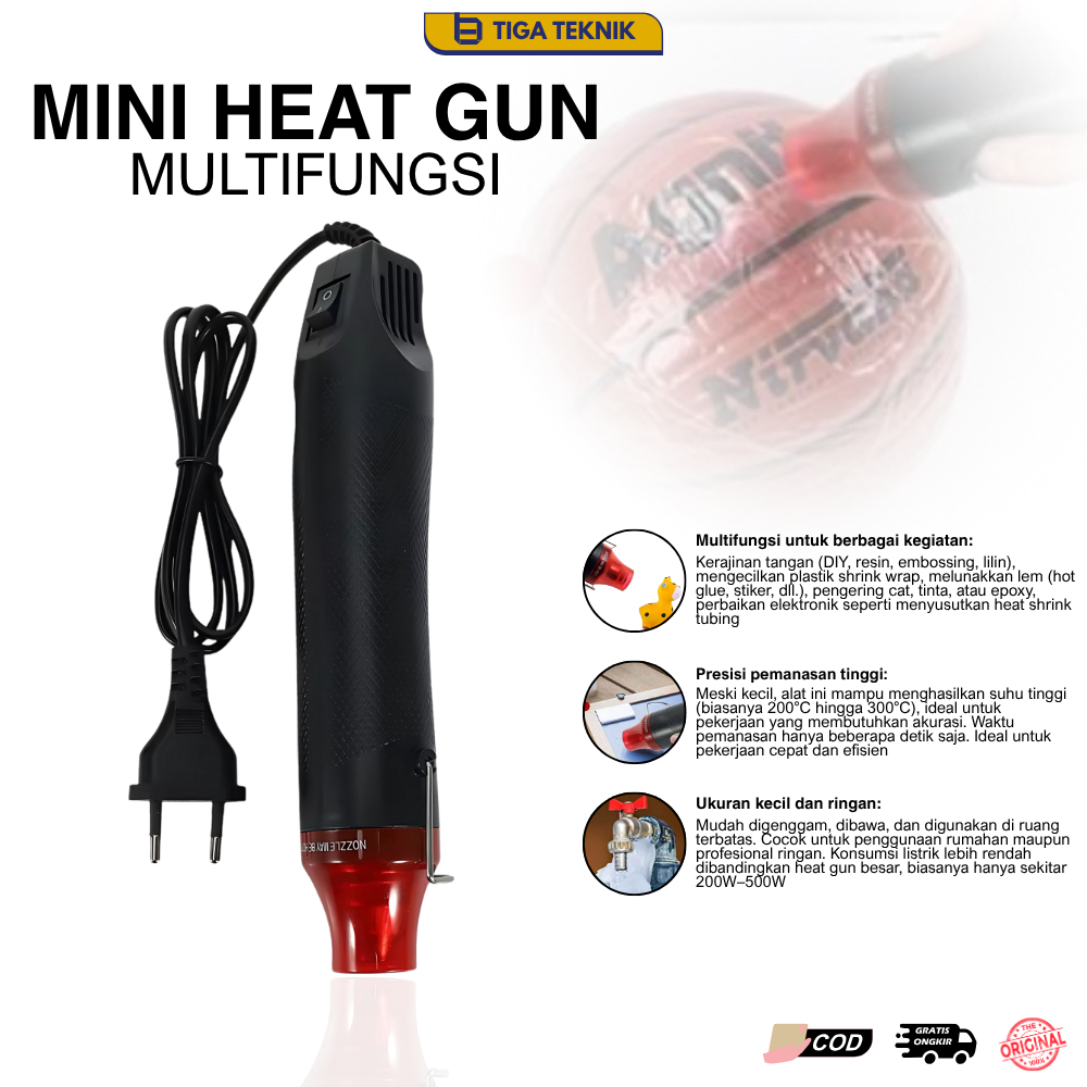 Jual Heat Gun Low / Mini Hot Gun Watt 300W Electric Alat Pemanas ...
