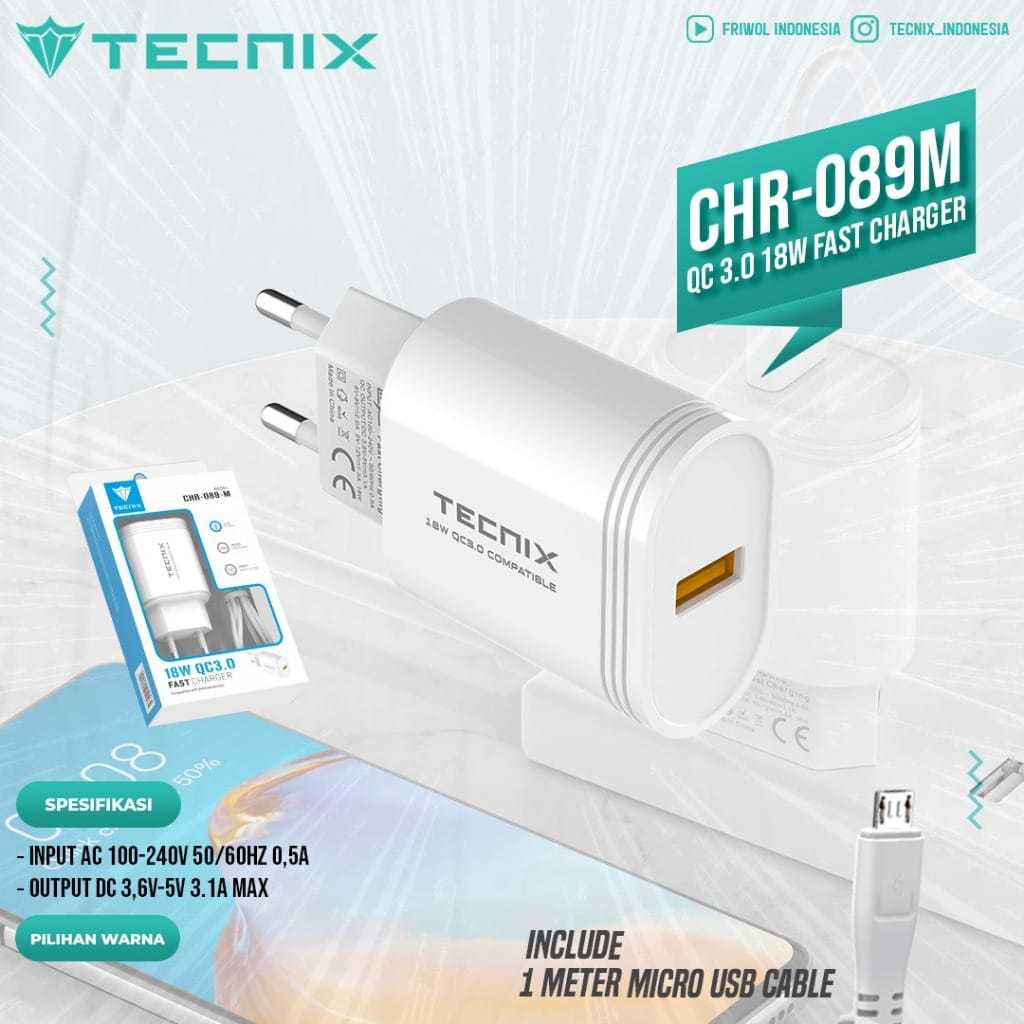 Jual Adaptor Charger Micro / TYPE C Fast Charging 3.0 TECNIX CHR-089-M ...
