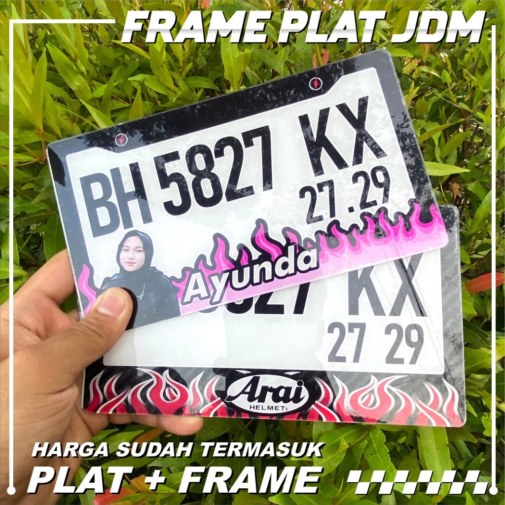 Jual Plat Nomor Motor Custom Frame dan Plat Model Porper JDM Viral JPS ...