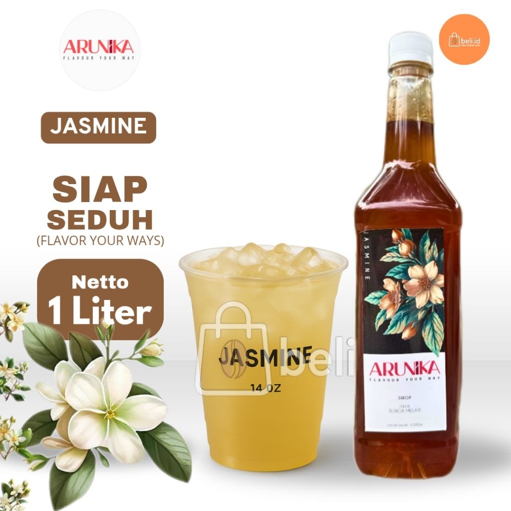 Jual Sirup Arunika Premium Jasmine/Melati Botol 1 Liter Untuk Minuman ...