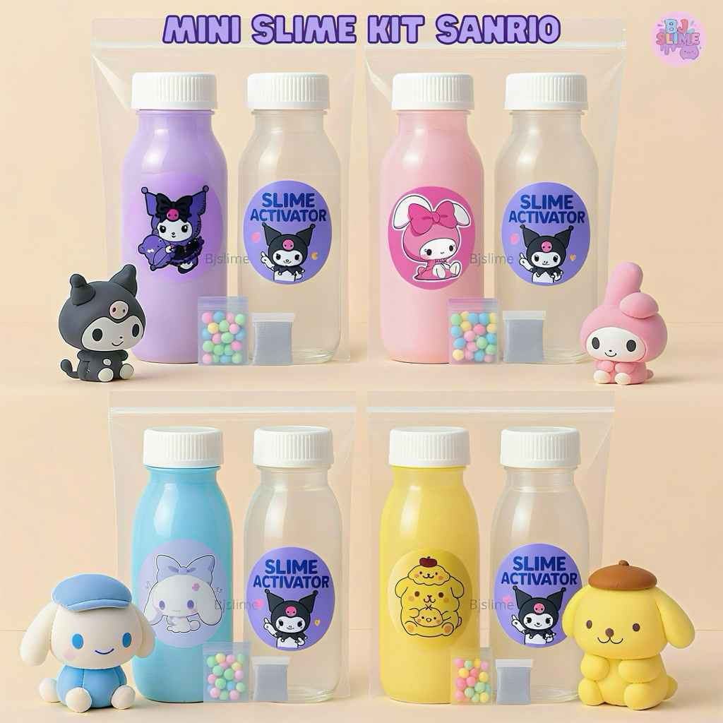 Jual Slime Kit Mini Sanrio | DIY Slime Aktivator & Lem 100ml + Glitter ...