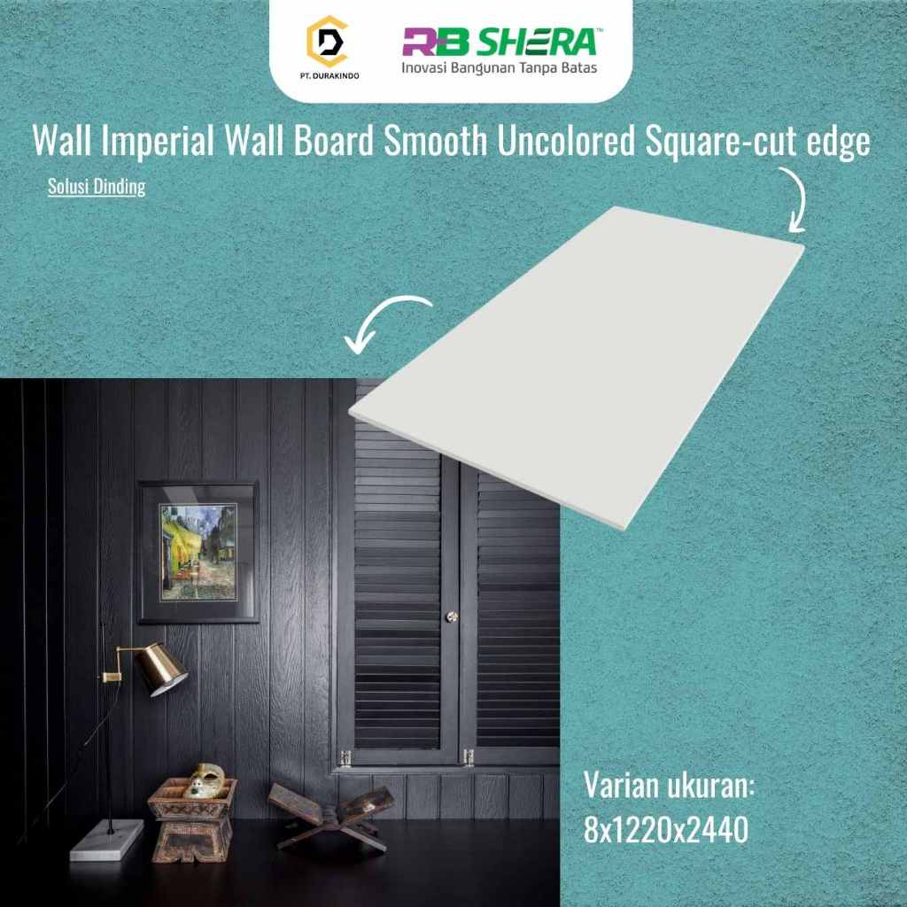 Jual RBShera Wall Imperial Wall Board Smooth Uncolored Square-cut edge ...