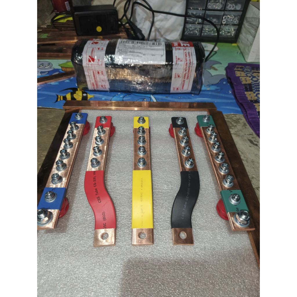 Jual SEPAKET BUSBAR 5×25 RSTN DAN GROUND PANJANG 20CM UNTUK MCCB 200A ...