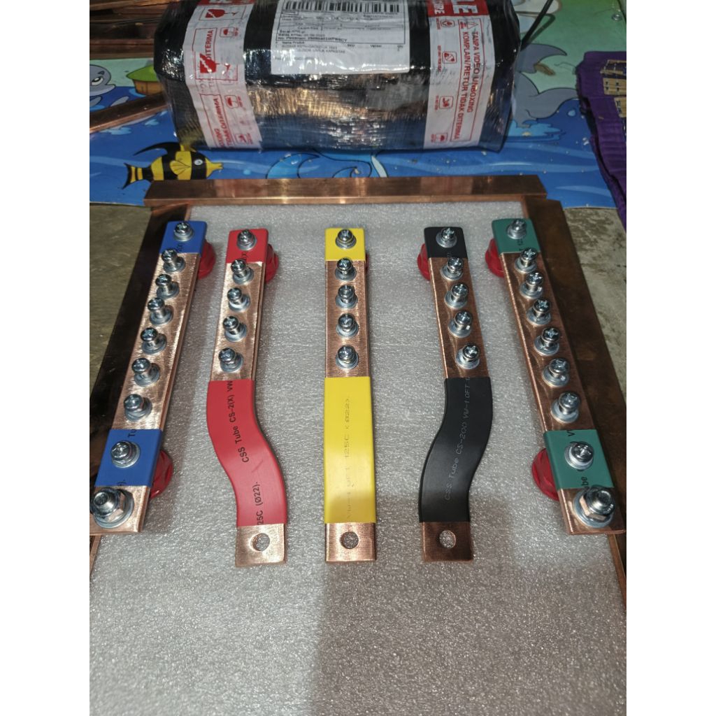 Jual SEPAKET BUSBAR 5×25 RSTN DAN GROUND PANJANG 20CM UNTUK MCCB 200A ...