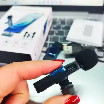 Clip On Wireless Mikrofon K8 Type C Dengan 1 Mic Untuk Youtuber Live Streaming Konten Kreator