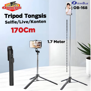 OCEANBLUE Tripod Konten Kreator Tongsis Handphone Remote Selfie Stick OB168 170 Cm Holder Stand