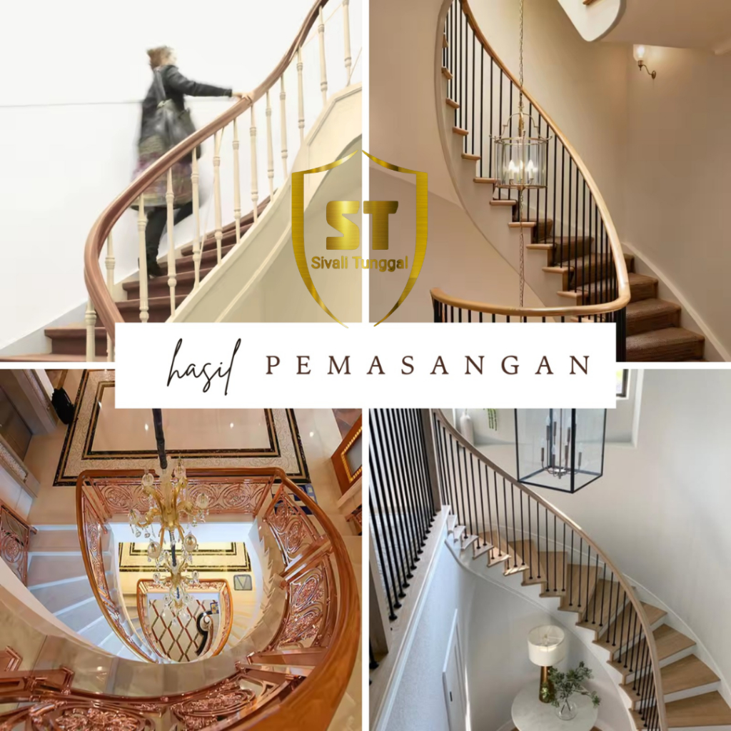 Jual HANDRAILING PEGANGAN TANGGA PVC SERAT KAYU PANJANG 4 METER ...