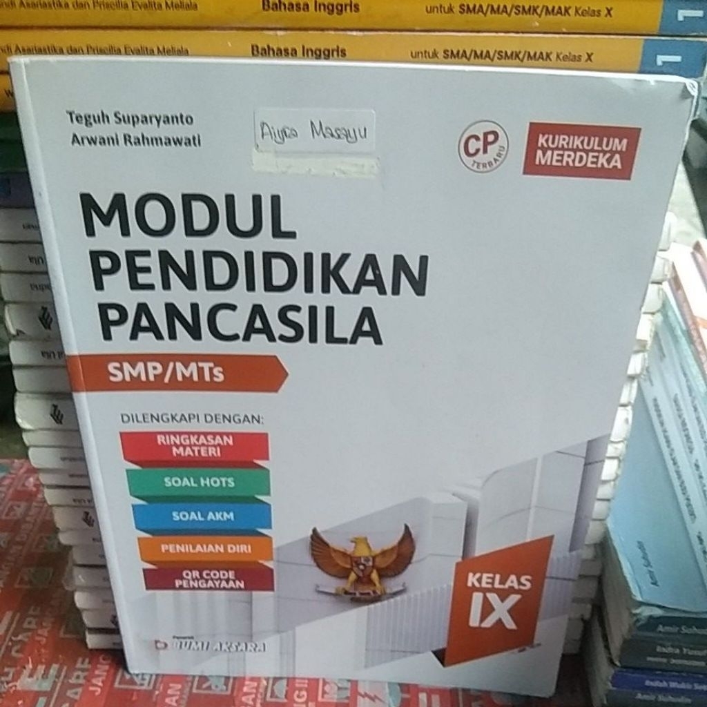 Jual Buku modul PPKn/pendidikan Pancasila kumer/kurikulum merdeka SMP ...
