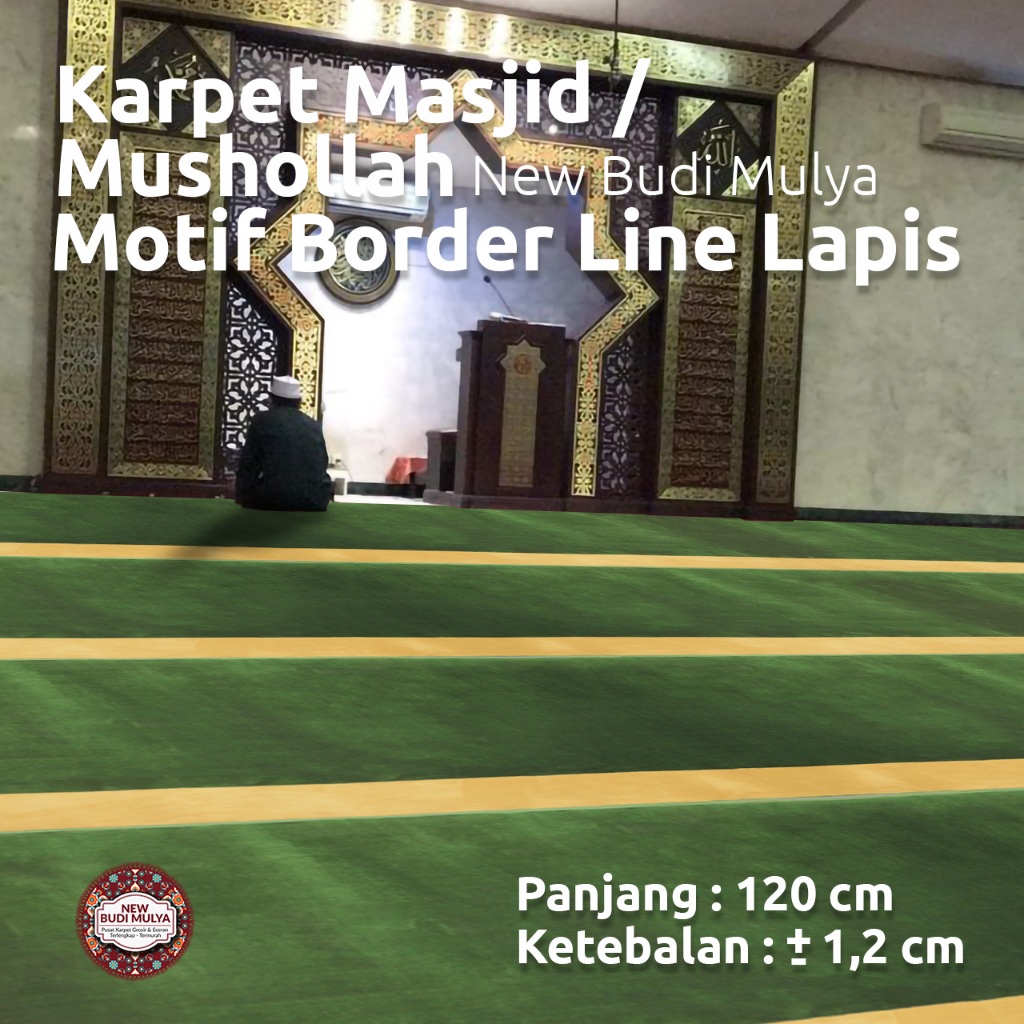 Jual Karpet Masjid / Mushollah New Budi Mulya Motif Border Line Lapis ...