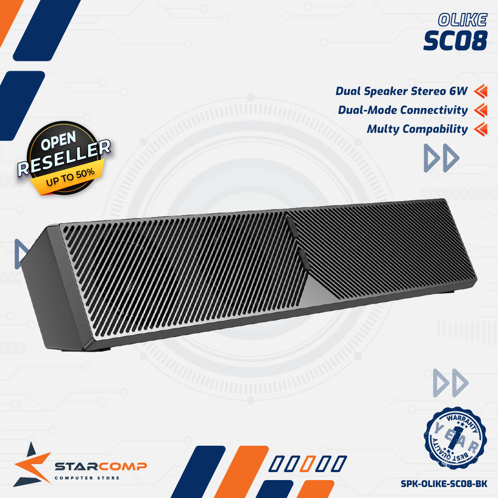Jual OLIKE SC08 Speaker Desktop Stereo Bass Max Bluetooth 5.4 Dual ...