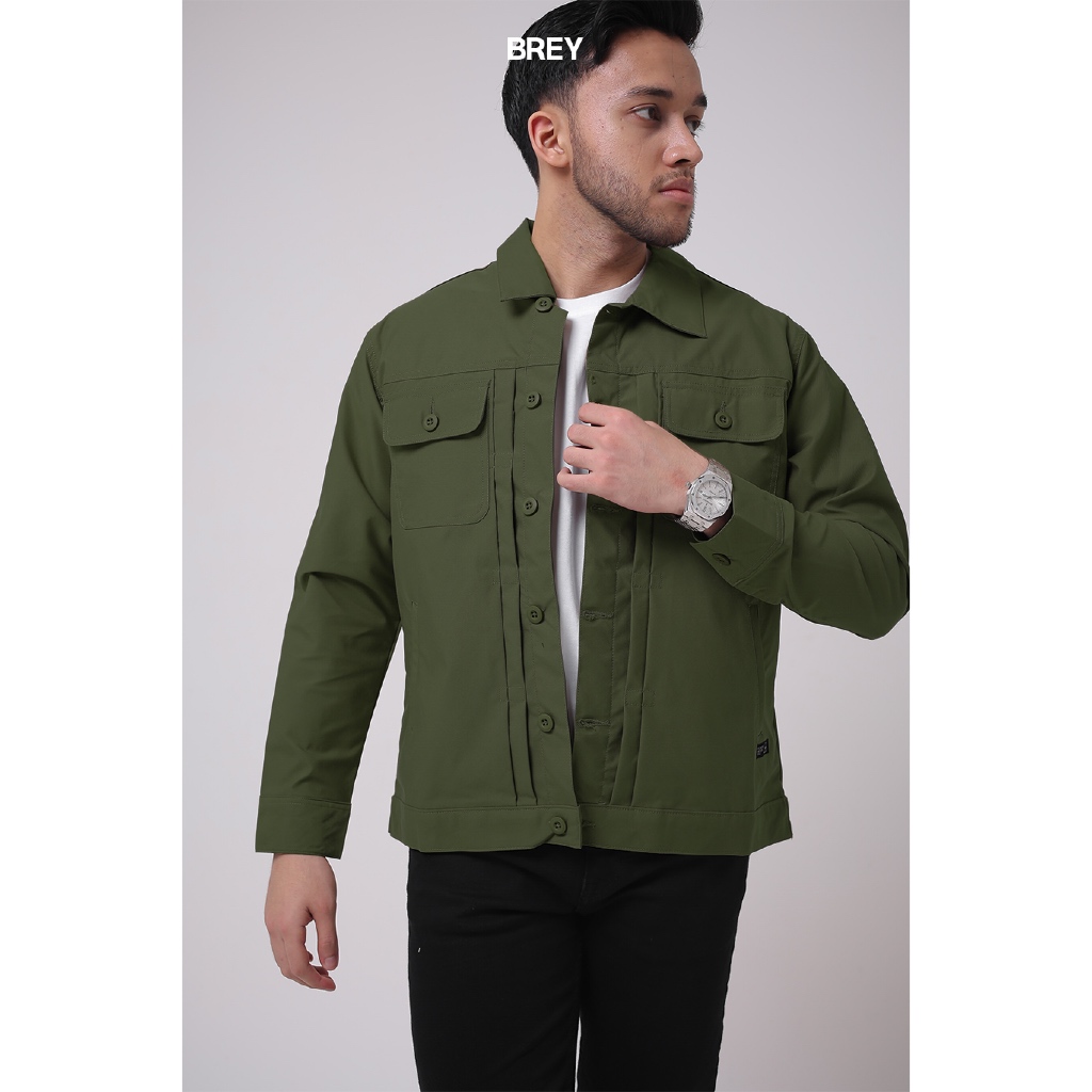 Jual BREY Jaket Pria Keren Trucker Jacket Basic Rex | Shopee Indonesia
