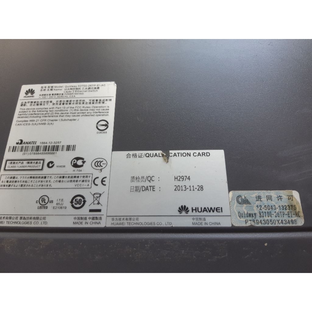 Jual Layer 2 ethernet switch merk huawei model quidway S2700-26TP-E1-AC ...
