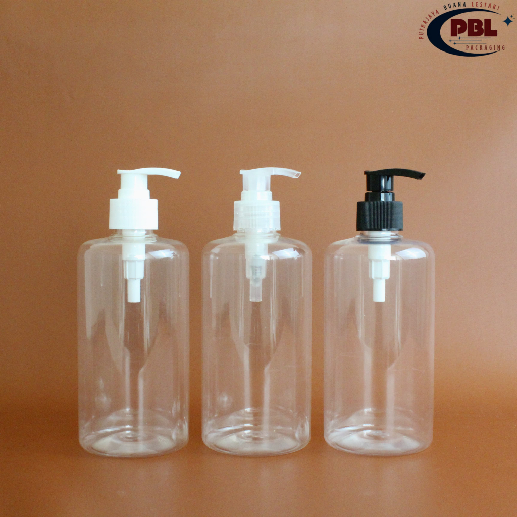 Jual Botol Pump 500ml / Botol HS 500ml Natural - Tutup Pump Neck 28 ...