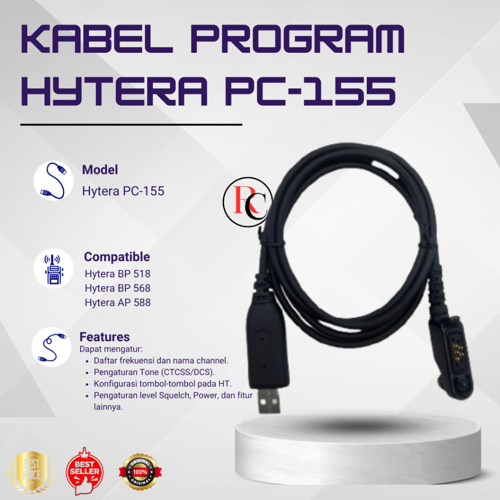 Jual Hytera Kabel Program Software HT Hytera BP568 ORIGINAL BP 568 ...