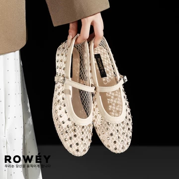 Rowey Sepatu Wanita Flat Shoes Mewah Sepatu Flat Ballerina Korea Feby