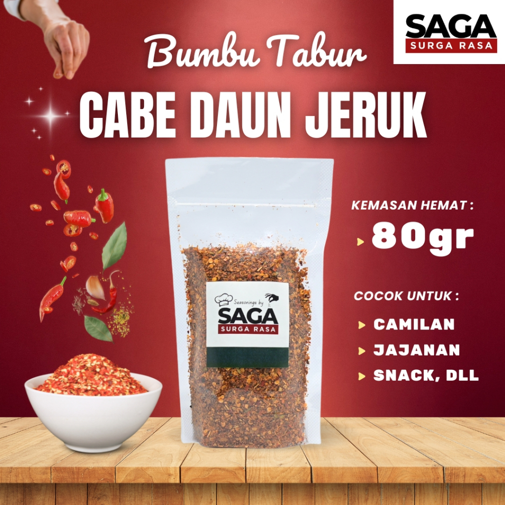 Jual SURGA RASA Bumbu Tabur Cabe Daun Jeruk 80gr - Bumbu Tabur Rasa ...