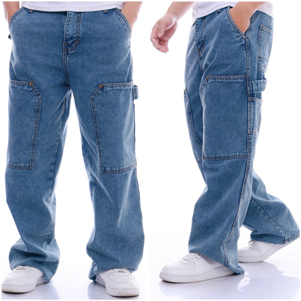 Jual 805 DENIM Celana Carpenter Pants Woshing / Denim Jeans Carpenter ...