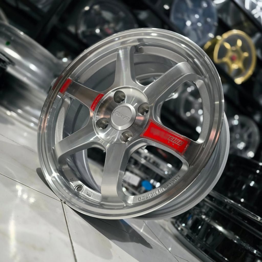 Jual Velg Mobil R15 Rays Te37 SL, Warna Silver Polish Machine Face, Pcd ...