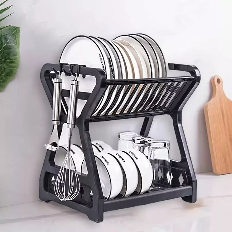 Jual Rak Piring 2 Susun Plastik Serbaguna – Dish Drying Rack, Tempat ...