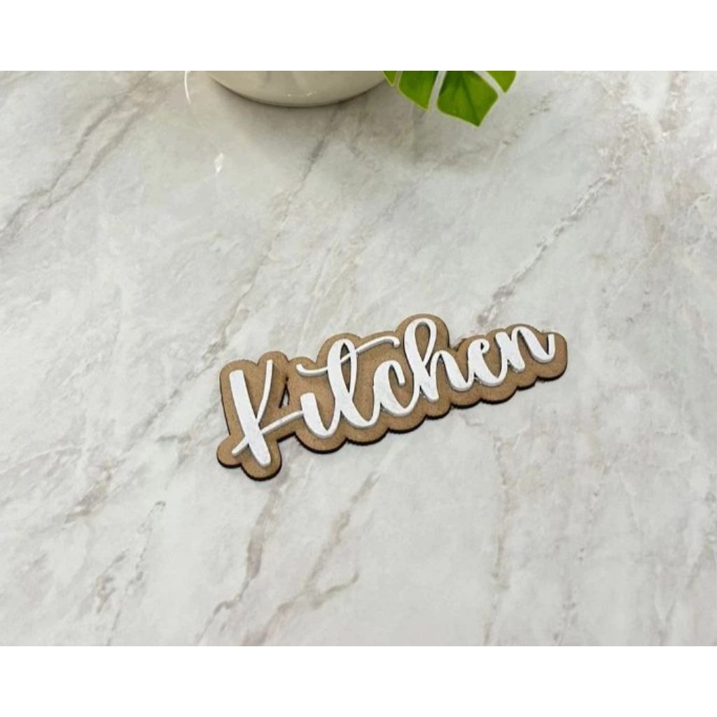 Jual tulisan kitchen timbul bahan KAYU walldecor dinding dapur / wall ...