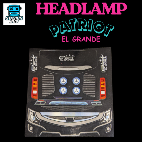 Jual STICKER MAINAN BUS HEADLAMP MINIATUR BUS RKC PATRIOT STIKER LAMPU ...