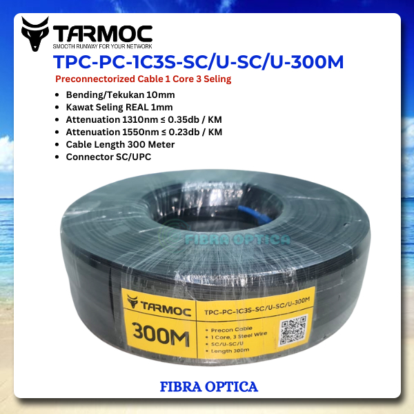 Jual Kabel FO Precon 300 Meter | Kabel Fiber Optic Drop core 300M ...