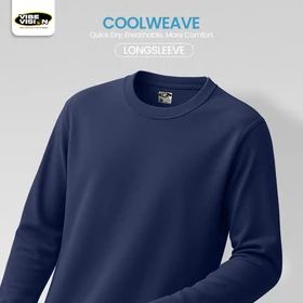 VibeVision Kaos Lengan Panjang Polos Cotton Combed 24s Kaos Navy Polos Pria Premium