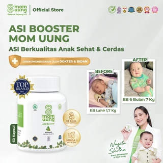 Mom Uung ASI Booster 60 Kapsul - Pelancar ASI Halal BPOM Non Fenugreek - Bebas dari Fenugreek