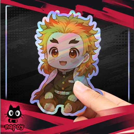 Jual Stiker Hologram Anime Demon Slayer Baby Rengoku | Shopee Indonesia