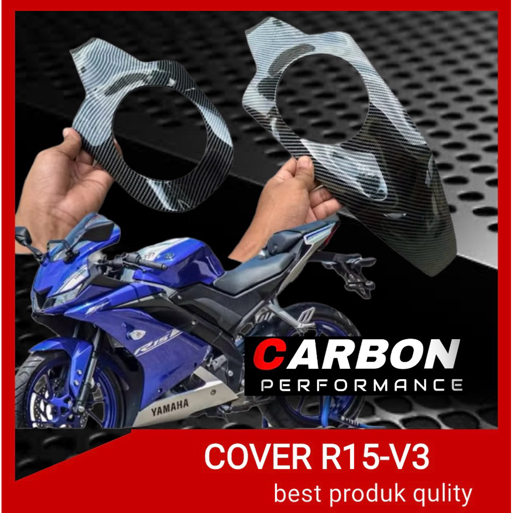 Cover tangki r15 v3 carbon pelindung tangki r15 carbon variasi r15 v3  aksesoris r15 v3