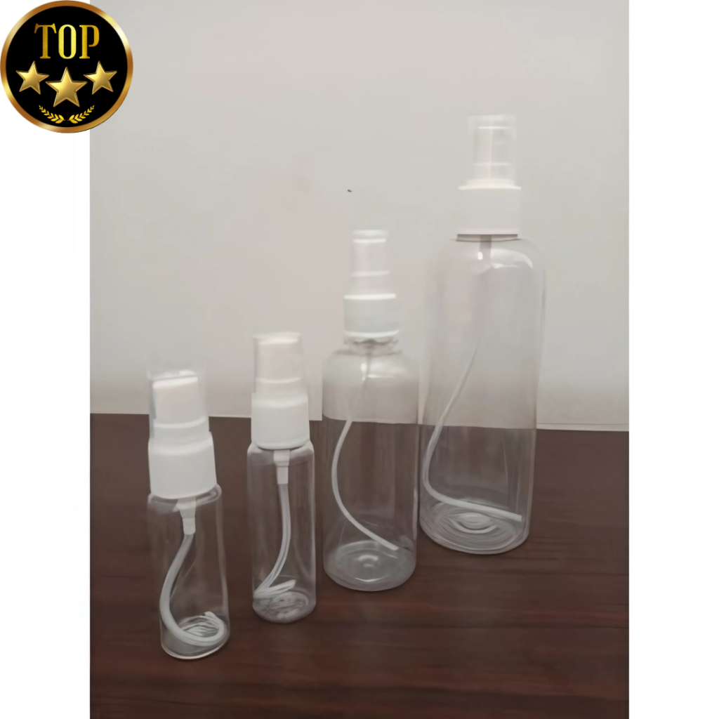Jual (MIN 10PCS) Botol Spray Plastik Bening 27/100&/50ml Oval 100ml ...