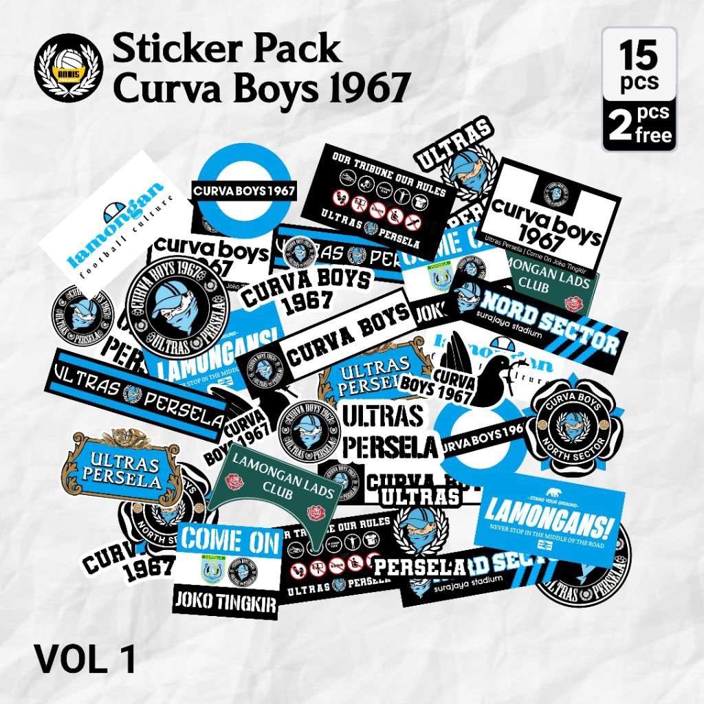 Jual Sticker Pack Curva Boys 1967 Vol 1 | Persela Lamongan Fans Ultras ...